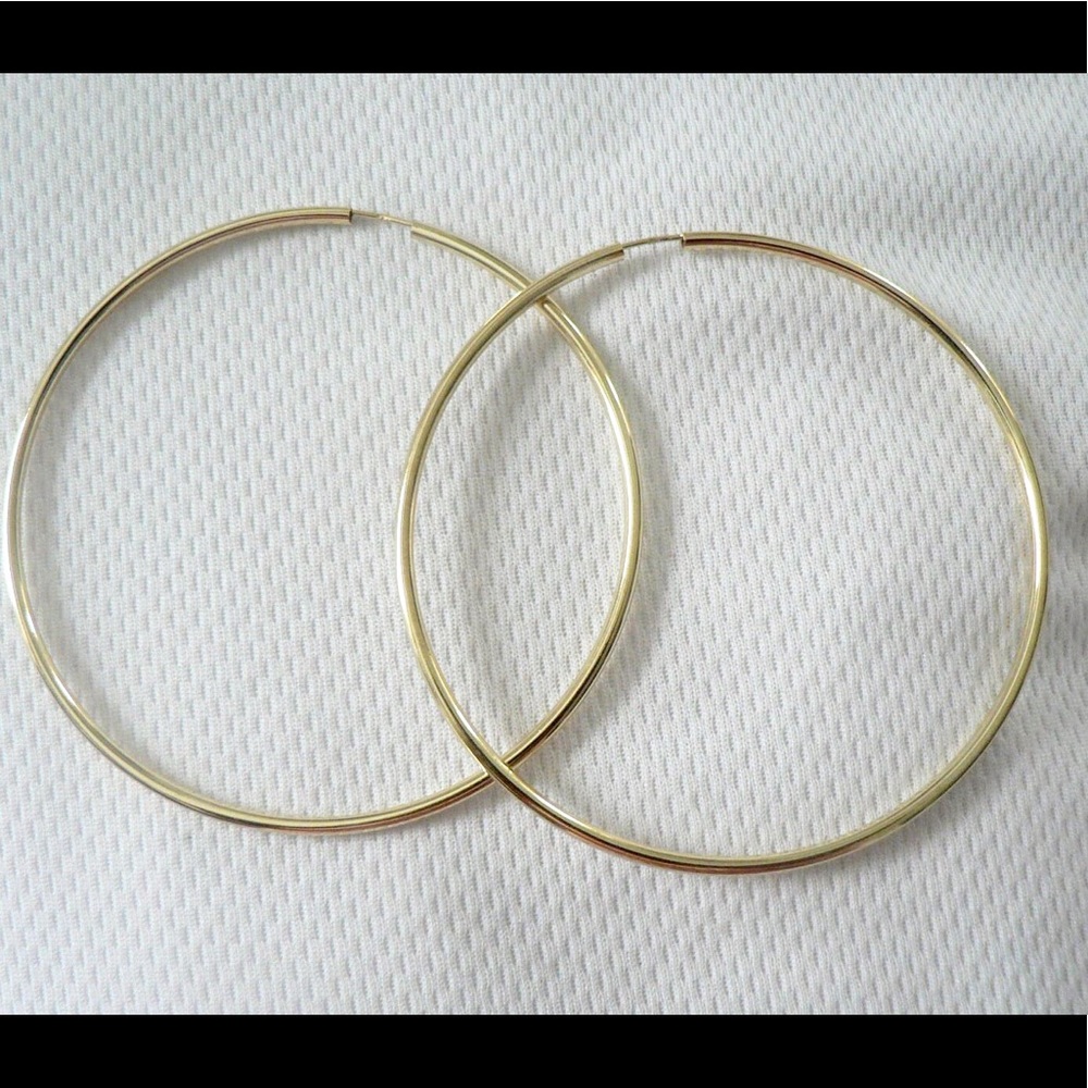 14k Over size hoops earrings